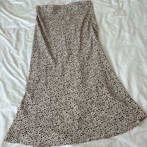 Forever 21 Black and Cream Maxi A-Line Skirt
